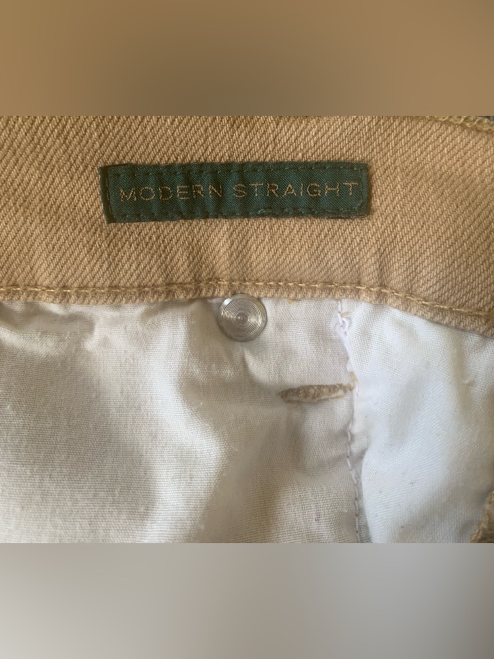 Lauren Jean Co. Ralph Lauren. Modern Straight Tan Jeans - Picture 4 of 10